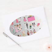 Klassieke ronde stickers (Envelop)