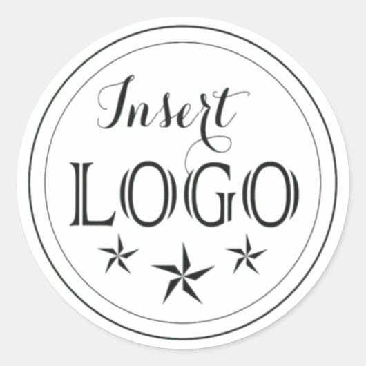 Klassieke ronde Stickers met uw aangepaste Logo (Voorkant)