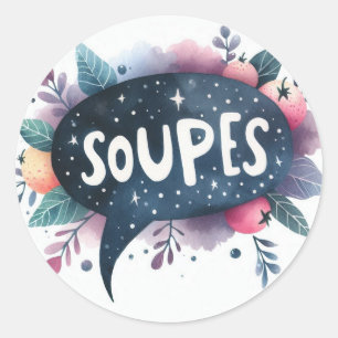 Klassieke ronde stickers (Soepen)