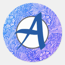 klassieke ronde stickers William Morris-patroon