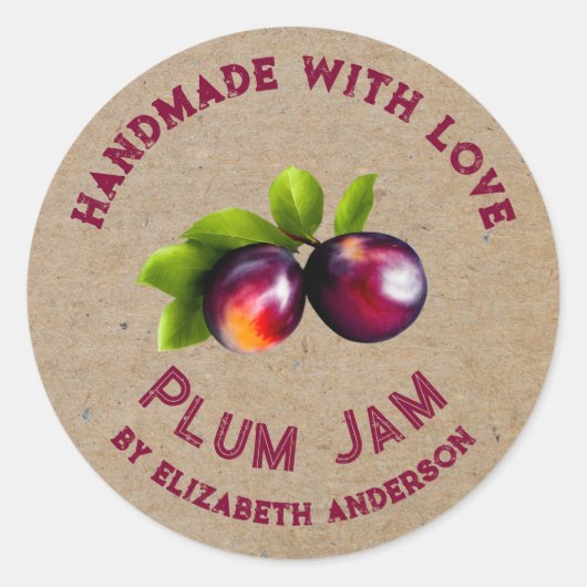Klassieke rondslingerster voor kruimelproduct ronde sticker (Voorkant)