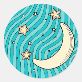 Klassieke rondtrekkers voor kinderen op zondagskaa ronde sticker