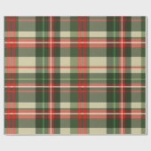 Klassieke rood en groen geplakte kerstvakantie cadeaupapier (Vlak)