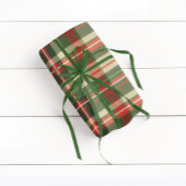 Klassieke rood en groen geplakte kerstvakantie cadeaupapier
