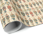 Klassieke Rood & Groene Notenkraker Elegantie Cadeaupapier (Rol Hoek)