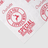 Klassieke rood-witte naam van de Noordpool Tissuepapier (Detail)