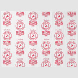 Klassieke rood-witte naam van de Noordpool Tissuepapier