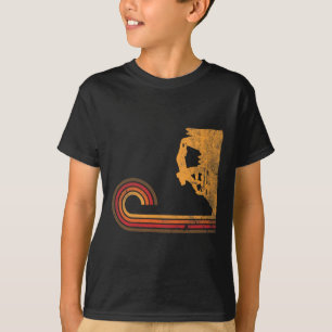 Klassieke rotsklimmen Retro Boulderen Bergbeklimme T-shirt