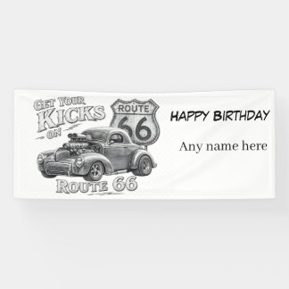 Klassieke Route 66 Aanpasbare Banner