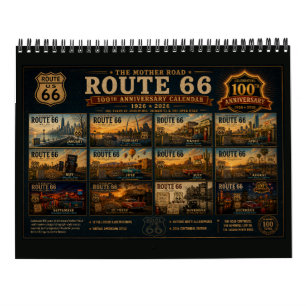 Klassieke Route 66 Americana Reis Muurkalender Kalender