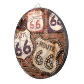 Klassieke route 66 dartbord (Voorkant Rechts)