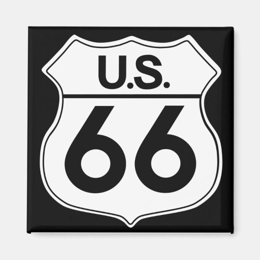 Klassieke Route 66 Magnet 2 Magneet (Voorkant)