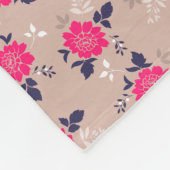 Klassieke roze beige Floral Pattern Fleece Deken (Hoek)
