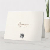 Klassieke Roze Botanische Rand Bedankkaart (Achterkant)