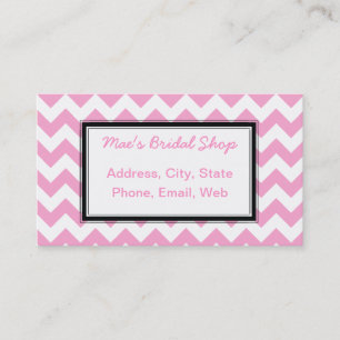 Klassieke roze Chevron Pattern Visitekaartje