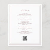 Klassieke Roze Elegante Budget Huwelijksuitnodigin Flyer (Achterkant)