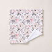 Klassieke roze en grijs patroon bad handdoek (Wasdoekje)