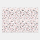 Klassieke roze en grijs patroon inpakpapier vel (Voorkant)