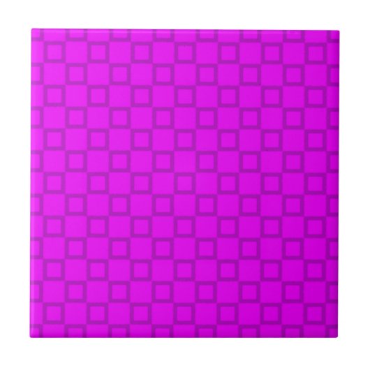 Klassieke roze en paarse tegel tegeltje (Voorkant)