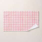 Klassieke Roze en Witte Gingham Plaid Patterned Handdoek (Handdoek)