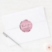 Klassieke Roze Glitters Ronde Sticker (Envelop)