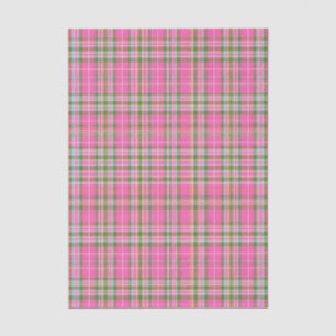 Klassieke Roze & Groene Schotse Plaid Tissuepapier