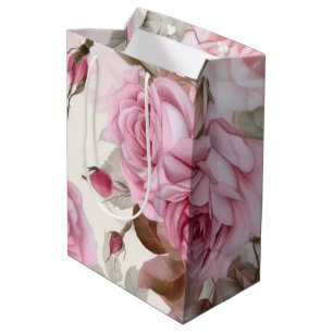 Klassieke Roze Oude Rozen Medium Cadeauzakje