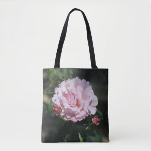 Klassieke Roze Roos Mooie Natuur Kunst Foto Draagtas