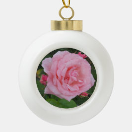 Klassieke roze Rose Keramische Bal Ornament