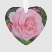 Klassieke roze roze acryl ornament (voorkant)