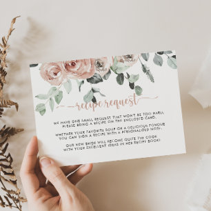 Klassieke roze roze bruine bruiloft Ontvang aanvra Informatiekaartje