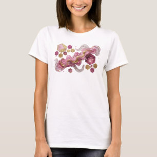 Klassieke Roze ROZE GOUD GLITTER ZESHOEK SET T-shirt