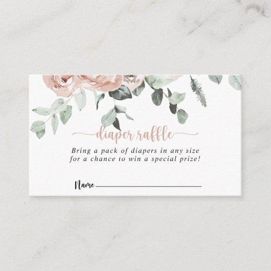 Klassieke roze roze rokerrokertiket informatiekaartje (Voorkant)