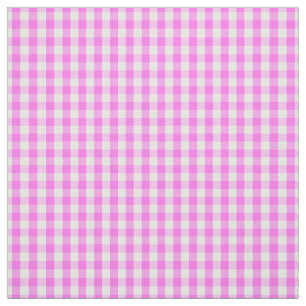 Klassieke roze witte gingham Check Patroon Stof