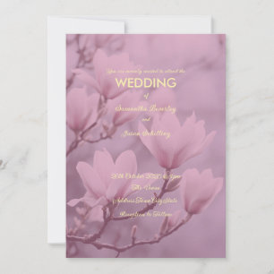Klassieke Roze Witte Magnolia Achtergrond Kaart