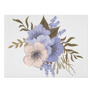 Klassieke Rozen Bloemkunst Retro Botanische Blo Perfect Poster