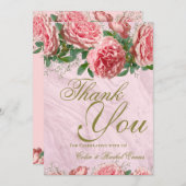 Klassieke Rozen Greenery Wedding Hartelijk dank (Voorkant / Achterkant)