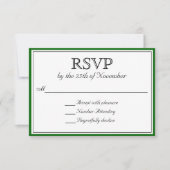 Klassieke RSVP met donkergroene rand (Voorkant)
