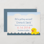 Klassieke Rubber Eend Save the Date Aankondigingen (Voorkant / Achterkant)