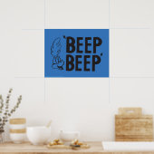 Klassieke RUNNER™ BEEP BEEP!™ Poster (Keuken)