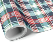 Klassieke Rustiek Rood Groen & Blauw Plaid Cadeaupapier (Rol Hoek)