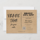 Klassieke Rustieke Kracht Bedankt Voor Bestelling (Voorkant)