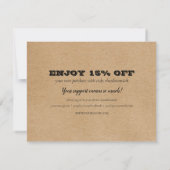 Klassieke Rustieke Kraft Bedankt Voor Bestelling K (Achterkant)