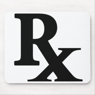 Klassieke Rx Pharmacy Icon print apotheker cadeau Muismat