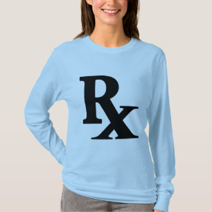 Klassieke Rx Pharmacy Icon print apotheker cadeau T-shirt