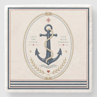 Klassieke Sailorcore zeevaart coaster Stenen Onderzetter
