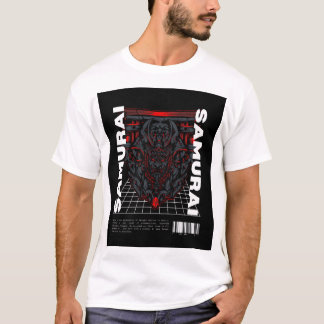 Klassieke Samurai: Black & White Warrior T-shirt