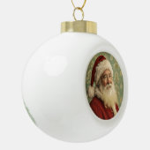 Klassieke  Santa Claus Cameo Keramische Bal Ornament (Links)