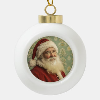 Klassieke  Santa Claus Cameo Keramische Bal Ornament