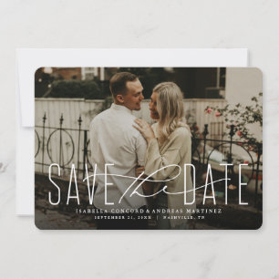 Klassieke save-the-date fotokaart save the date